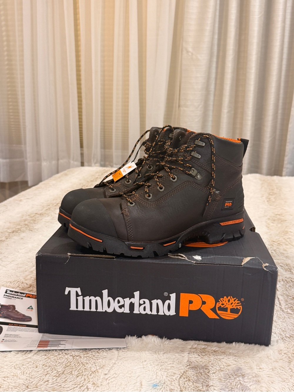 Timberland PRO Endurance 6” Steel Toe Work Boots Men’s 10.5 Wide NIB
